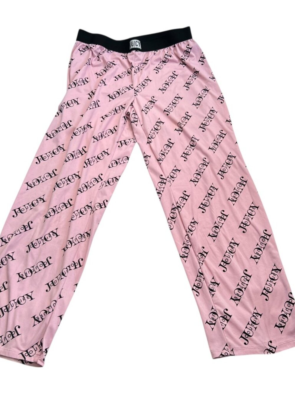 Juicy Couture pajama pants light pink black logo Medium sleepwear pjs lounge
